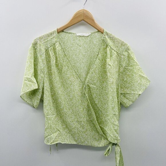 Lush for Stitch Fix Womens Size XL Ranya Faux Wrap Blouse in Sage Floral 589 - Picture 1 of 8